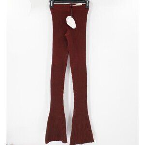 NWT ISA boulder Pants Women's medium L36 Bodyheat volcano ponte ribbed flared